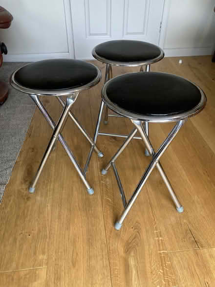 Photo of free 1 set of 3 sturdy stools, collapsible (Stainton CA11) #1