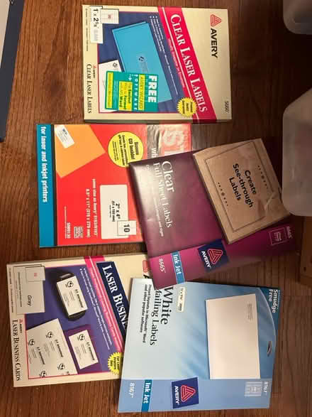 Photo of free AVERY LABELS and Ring Binders (Wheaton/North Kensington) #1