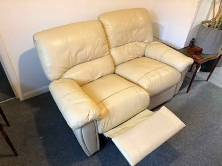 Photo of free Cream leather sofa (George Green SL3) #2