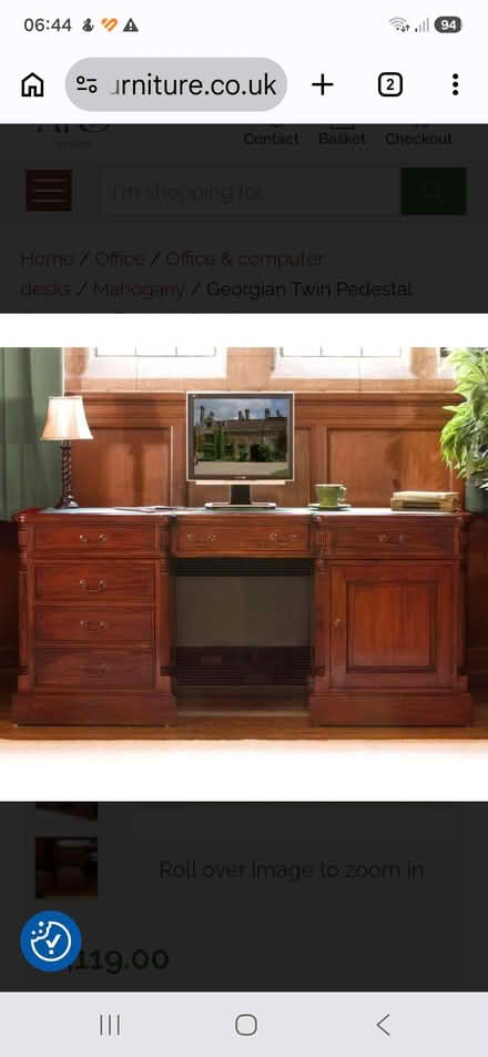 Photo of Dark wooden desk (Cove G84) #1