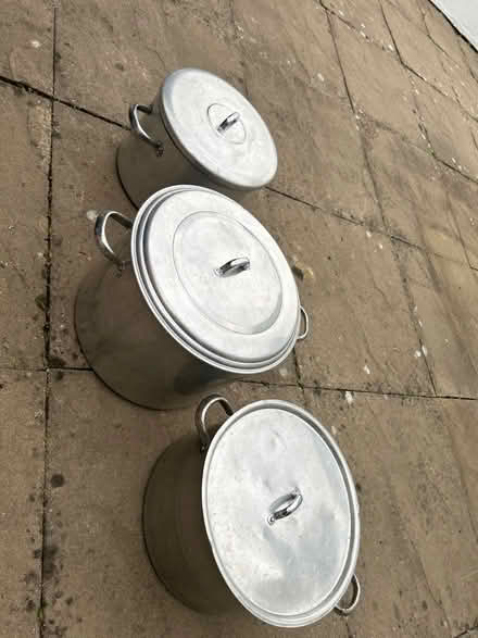 Photo of free 3 large pans for cooking (NW9 - Brent) #1