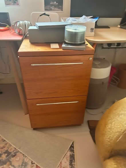 Photo of free Solid wood mid century two door filing cabinet (Flesher's Haugh G5) #1