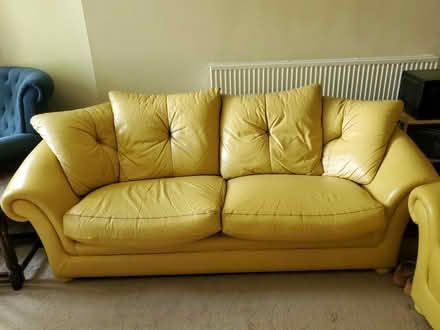 Photo of free Yellow Leather Sofas (Nether Edge S7) #4