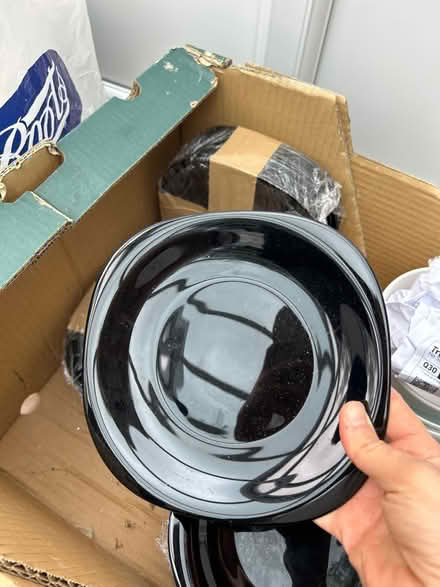 Photo of free 70 black ARCOROC glass side plates (NW9 - Brent) #1