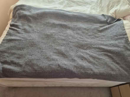 Photo of free 2 x grey throw blanket (Bletchley) #1