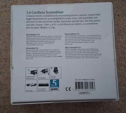 Photo of free Cordless screwdriver, alarm clock (South Acton) #3