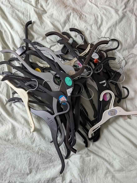 Photo of free Approx 40 plastic clothing hangers (Leyton, E10) #1