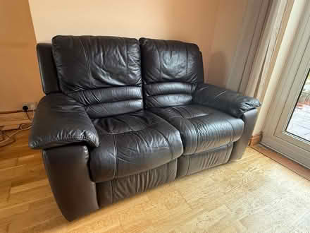 Photo of free Brown Leather 2-Seater Recliner (GU7) #3