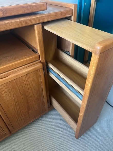 Photo of free Oak tv stand - lots of storage (Chalk Farm NW3) #4