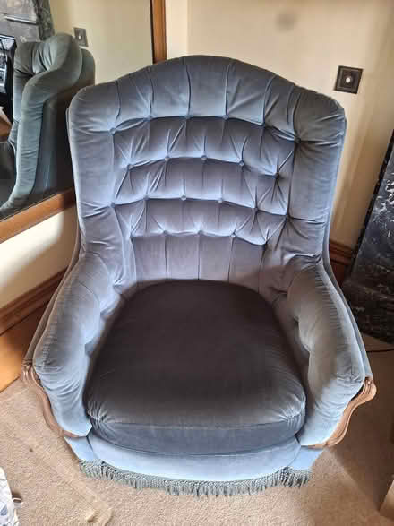 Photo of free Blue sofa and 2 chairs (Peterhead, AB42) #2