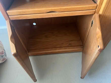 Photo of free Oak tv stand - lots of storage (Chalk Farm NW3) #3