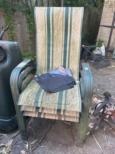 Photo of free Backyard chairs and bins (Stuyvesant Heights) #1
