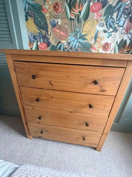 Photo of free Wooden 4 drawer chest of drawers (Hanwell W7) #2