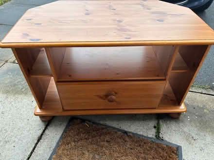 Photo of free Small Wood shelves &tv corner unit (Denton M34) #2