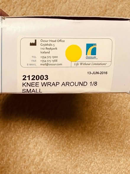 Photo of free ossur knee wrap (Wheaton/North Kensington) #3