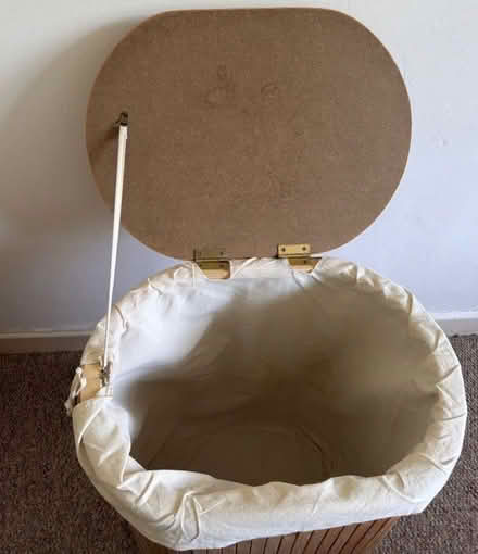 Photo of free Wooden ribbed laundry basket (Heath, CF14) #2