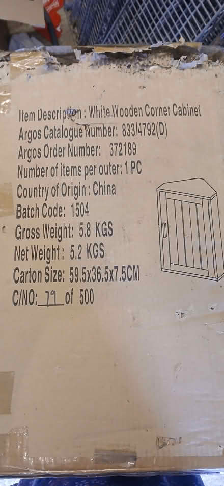 Photo of free White wooden corner unit (Heelands MK13) #1