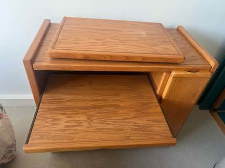 Photo of free Oak tv stand - lots of storage (Chalk Farm NW3) #2