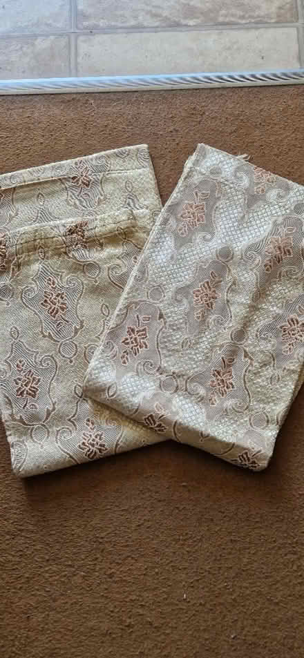 Photo of free Pr old gold brocade curtains (Upper Wellsway) #1