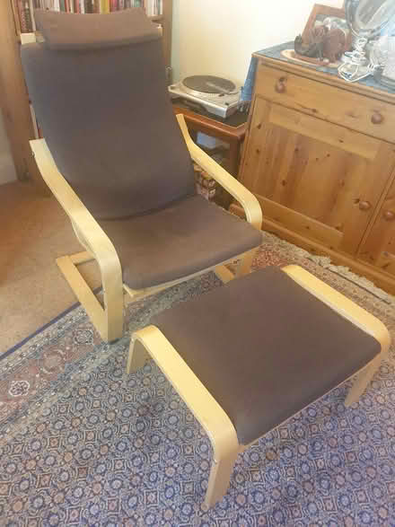 Photo of free Easy chair and footrest (Marple) #2
