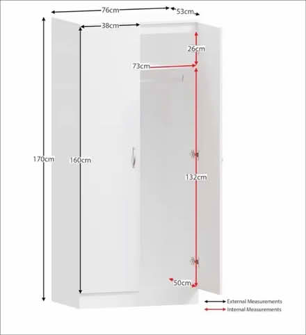 Photo of free White wardrobe (MK40) #1