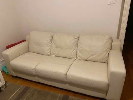 Photo of free Leather couch (Kew) #2