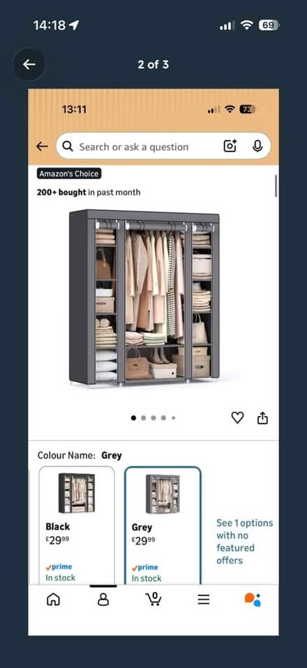Photo of free Wardrobe / clothing storage with hanging and shelves (Streatham Park SW16) #2