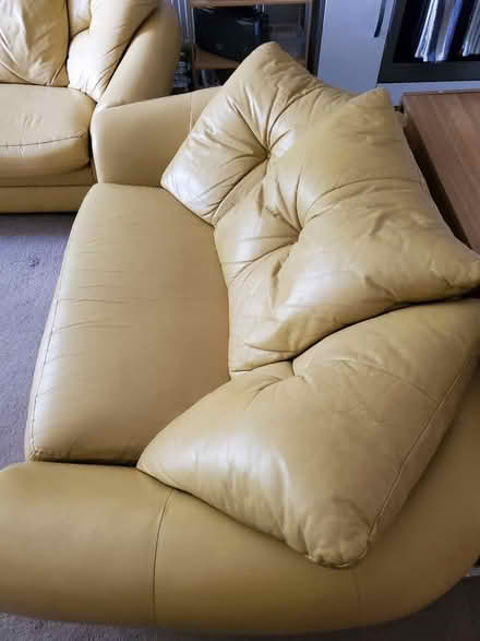 Photo of free Yellow Leather Sofas (Nether Edge S7) #2