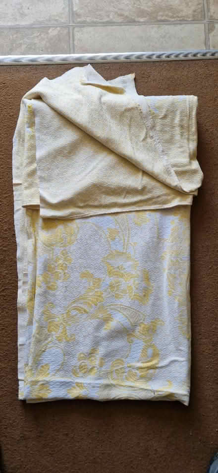Photo of free Yellow/gold & white bedspread (Upper Wellsway) #1