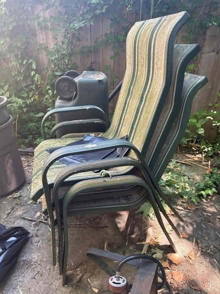 Photo of free Backyard chairs and bins (Stuyvesant Heights) #2