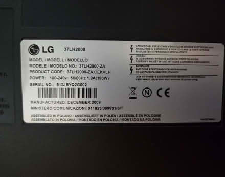 Photo of free 37" LG LCD TV (Model 37LH2000) with remote - Working Order (Peashell Farm OX29) #2
