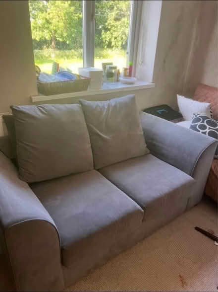 Photo of free Two seater grey sofa (DE21) #2