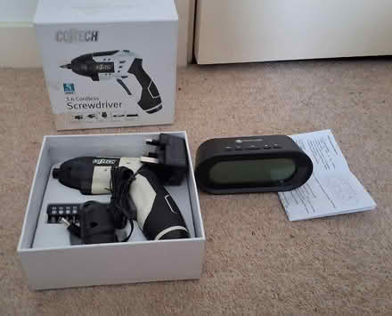 Photo of free Cordless screwdriver, alarm clock (South Acton) #1