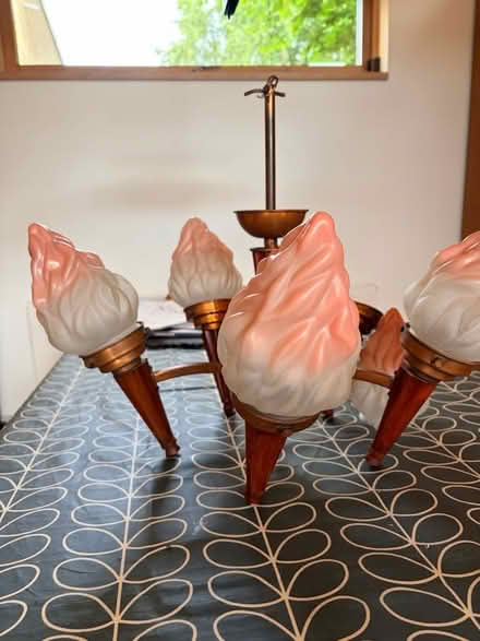 Photo of free Vintage Art Deco 5-Arm Ceiling Light Fitting (Mitcham's Corner CB4) #1