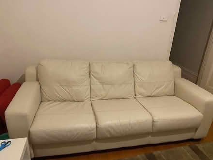 Photo of free Leather couch (Kew) #1