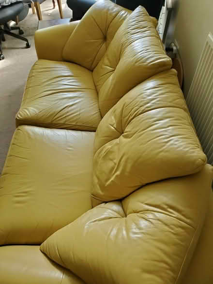 Photo of free Yellow Leather Sofas (Nether Edge S7) #3