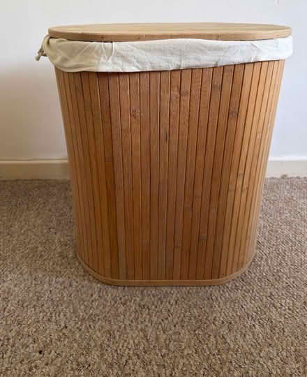 Photo of free Wooden ribbed laundry basket (Heath, CF14) #1