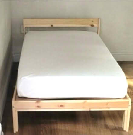 Photo of free twin bed frame & mattress (Chico 1st Ave) #1