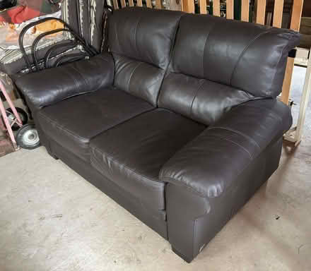 Photo of free Faux leather sofa (Llanwnog SY17) #1