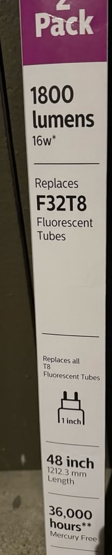 Photo of free Philips 2-Pack LED light tubes (1075 Valencia Avenue) #4