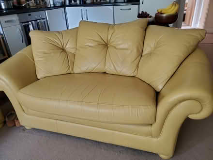 Photo of free Yellow Leather Sofas (Nether Edge S7) #1