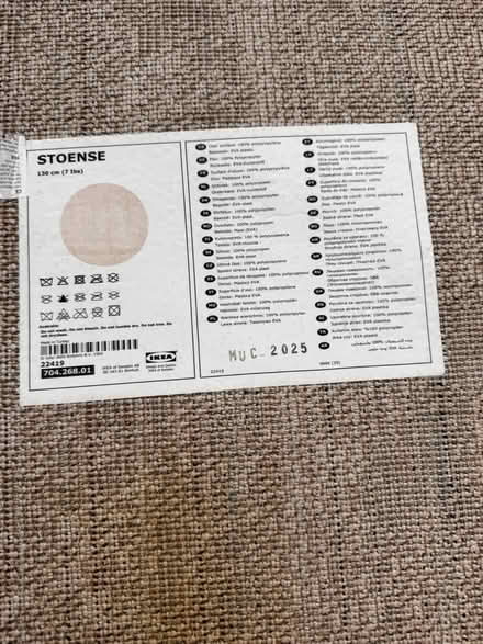 Photo of free Ikea Stoense round rug (Edinburgh North EH5) #1