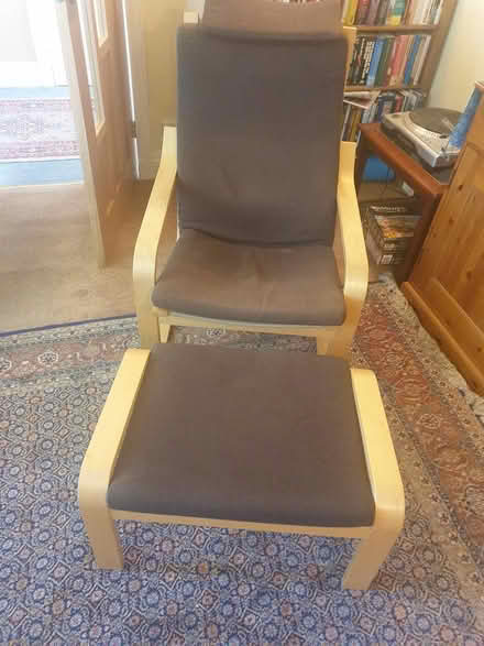 Photo of free Easy chair and footrest (Marple) #1
