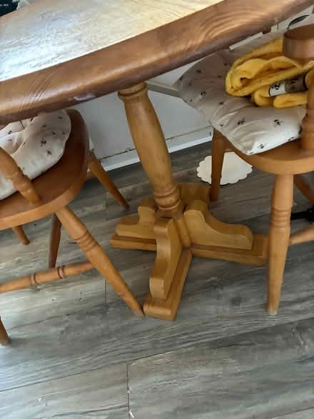 Photo of free Round solid wood table (Wallasey CH44) #3