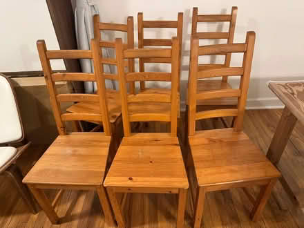 Photo of free Wood table and chairs (Dobbs Ferry) #2