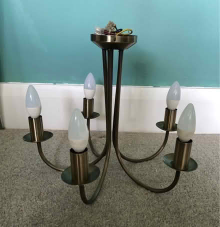 Photo of free candelabra 5 bulbs ceiling light (Aigburth L17) #1