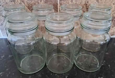 Photo of free 7 Glass Storage Jars with tight fitting lids. (Southport PR8) #1