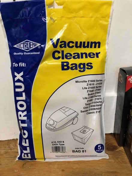 Photo of free Electrolux vacuum dust bags (CV22 - near centre of Rugby) #1