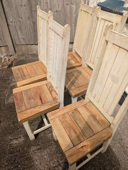 Photo of free 5 oak dining chairs (Stafford ST16) #2