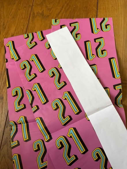Photo of free 21st birthday wrapping paper (North Chailey BN8) #1